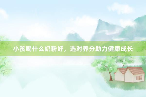 小孩喝什么奶粉好，选对养分助力健康成长
